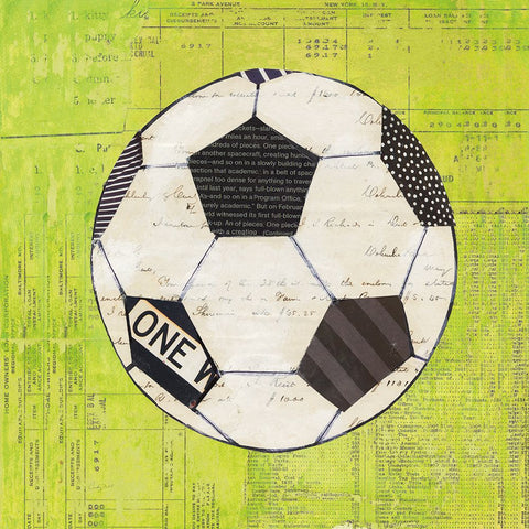 Play Ball III Bright White Modern Wood Framed Art Print with Double Matting by Prahl, Courtney