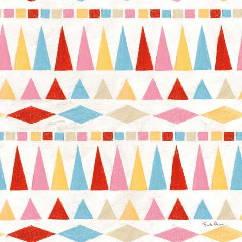 Homage to Frida Pattern IIIA Black Modern Wood Framed Art Print by Zaman, Farida