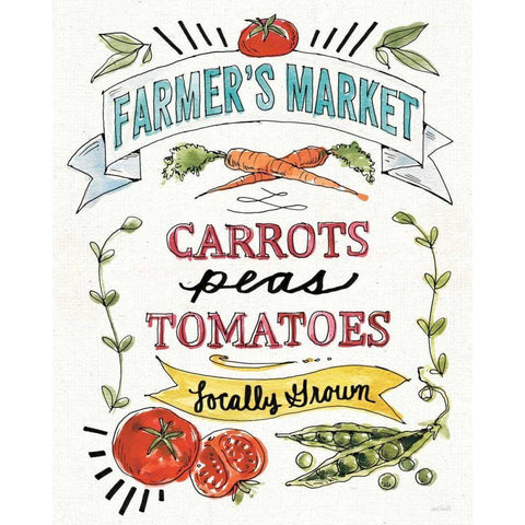 Veggie Market VI White Modern Wood Framed Art Print by Tavoletti, Anne