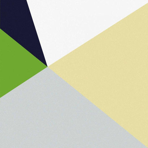 Color Block II Bright Black Modern Wood Framed Art Print by Wild Apple Portfolio