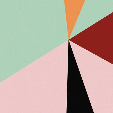 Color Block III Bright White Modern Wood Framed Art Print by Wild Apple Portfolio