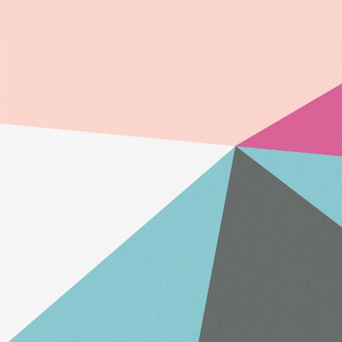 Color Block IV Bright White Modern Wood Framed Art Print with Double Matting by Wild Apple Portfolio