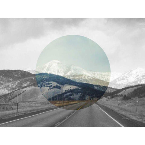Bold Adventures I v2 No Words Black Modern Wood Framed Art Print with Double Matting by Marshall, Laura