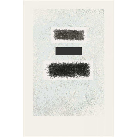 Blackout Black Modern Wood Framed Art Print with Double Matting by Schick, Mike