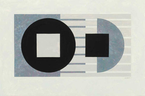 Laterally Speaking White Modern Wood Framed Art Print with Double Matting by Schick, Mike