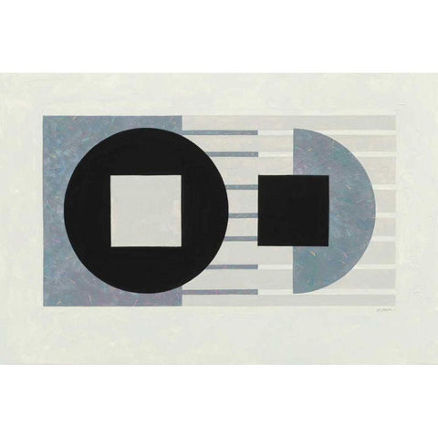 Laterally Speaking Black Modern Wood Framed Art Print with Double Matting by Schick, Mike