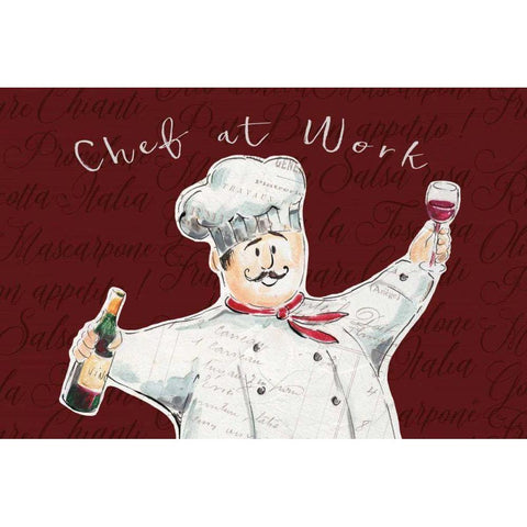 Chef at Work II Gold Ornate Wood Framed Art Print with Double Matting by Brissonnet, Daphne