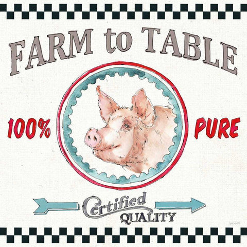 Farm Signs IV White Modern Wood Framed Art Print with Double Matting by Tavoletti, Anne