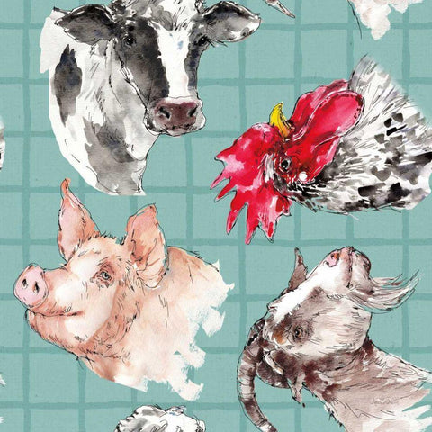 Farm Signs Pattern IB White Modern Wood Framed Art Print by Tavoletti, Anne