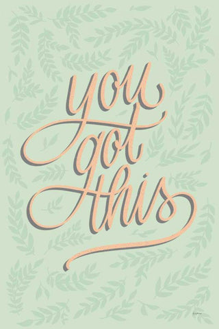 You Got This White Modern Wood Framed Art Print with Double Matting by Thorns, Becky