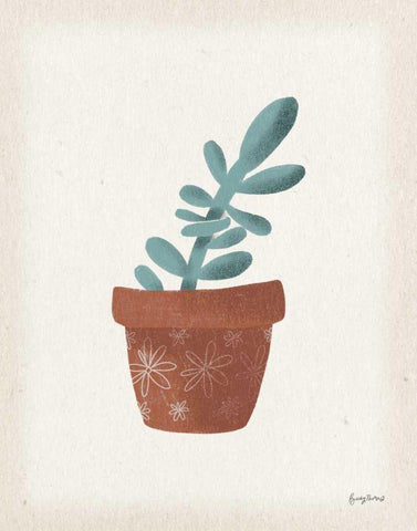 Greenhouse V White Modern Wood Framed Art Print with Double Matting by Thorns, Becky