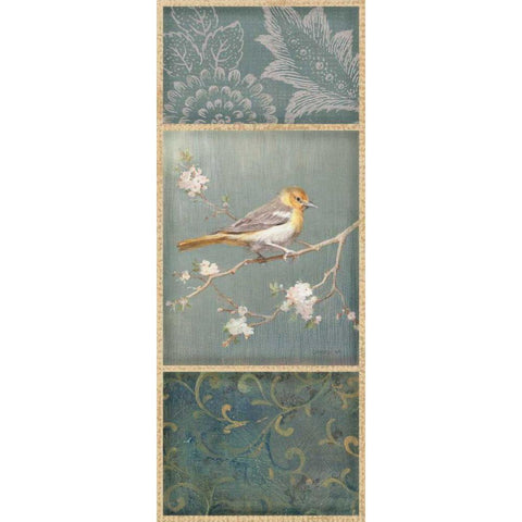 Northern Oriole - Wag Gold Ornate Wood Framed Art Print with Double Matting by Nai, Danhui