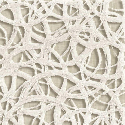 Endless Circles Front Linen Black Modern Wood Framed Art Print with Double Matting by Wild Apple Portfolio