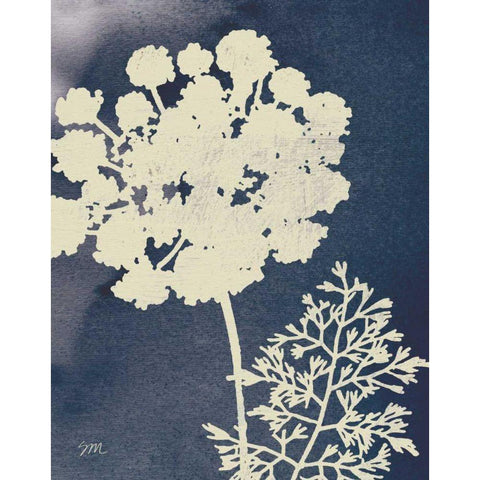 Dark Blue Sky Garden IV Gold Ornate Wood Framed Art Print with Double Matting by Studio Mousseau