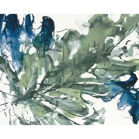 Sage Green and Blue Black Modern Wood Framed Art Print by Griggs, Jan
