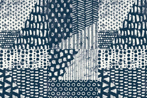 Mark Making Tile VI White Modern Wood Framed Art Print with Double Matting by Hershey, Moira