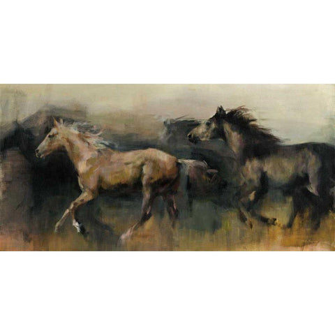 Roaming the West Flipped Crop Black Modern Wood Framed Art Print with Double Matting by Hageman, Marilyn