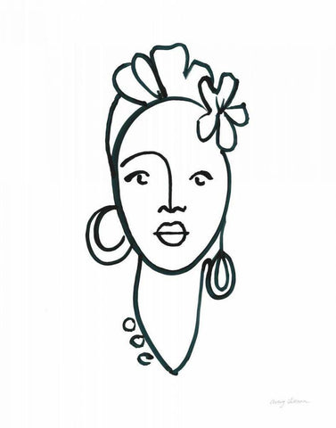 Beauty III Black Ornate Wood Framed Art Print with Double Matting by Tillmon, Avery