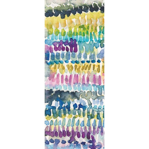 Colorful Paterns IV Panel I Black Modern Wood Framed Art Print with Double Matting by Warrick, Cheryl