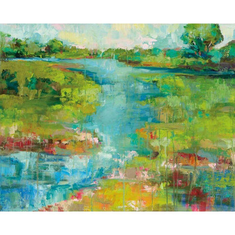 Spring Marsh Black Modern Wood Framed Art Print by Vertentes, Jeanette