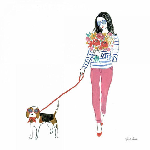 Fun Times I Gold Ornate Wood Framed Art Print with Double Matting by Zaman, Farida