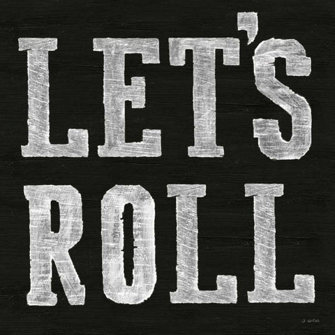 Lets Roll V White Modern Wood Framed Art Print by Wiens, James