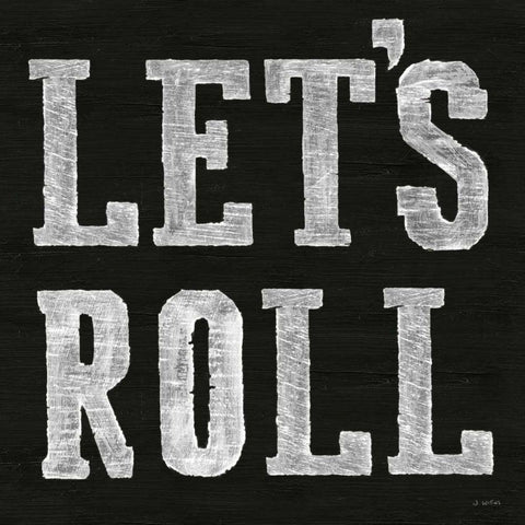 Lets Roll V Black Modern Wood Framed Art Print with Double Matting by Wiens, James