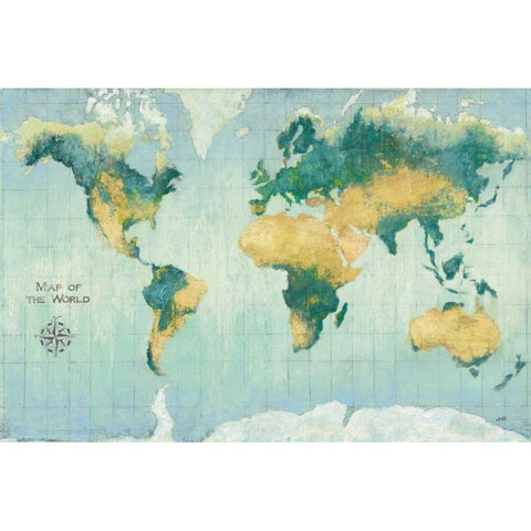 Golden Earth Black Modern Wood Framed Art Print by Purinton, Julia