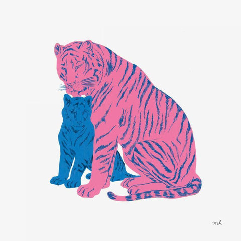 Hey Tiger II Black Ornate Wood Framed Art Print with Double Matting by Hershey, Moira