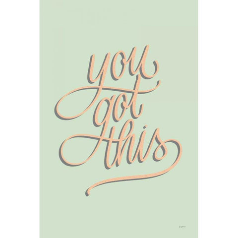 You Got This No Leaves Gold Ornate Wood Framed Art Print with Double Matting by Thorns, Becky