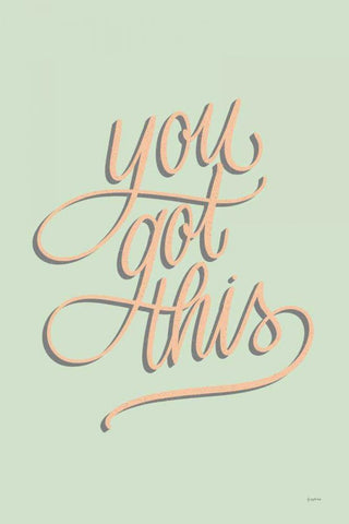 You Got This No Leaves Black Ornate Wood Framed Art Print with Double Matting by Thorns, Becky