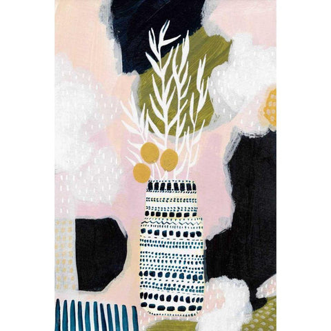 Tribal Still Life White Modern Wood Framed Art Print by Mack, Lynn