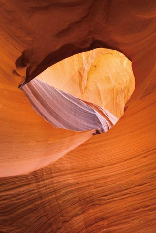 Lower Antelope Canyon III White Modern Wood Framed Art Print with Double Matting by Majchrowicz, Alan