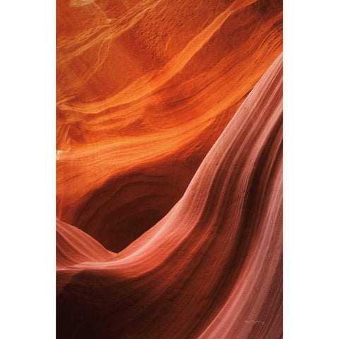 Lower Antelope Canyon V White Modern Wood Framed Art Print by Majchrowicz, Alan