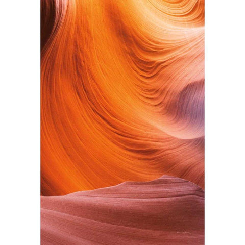 Lower Antelope Canyon VII Gold Ornate Wood Framed Art Print with Double Matting by Majchrowicz, Alan
