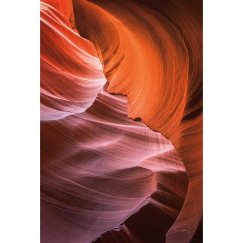 Lower Antelope Canyon VIII Black Modern Wood Framed Art Print with Double Matting by Majchrowicz, Alan