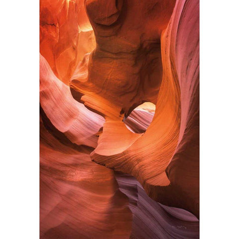Lower Antelope Canyon IX Black Modern Wood Framed Art Print by Majchrowicz, Alan