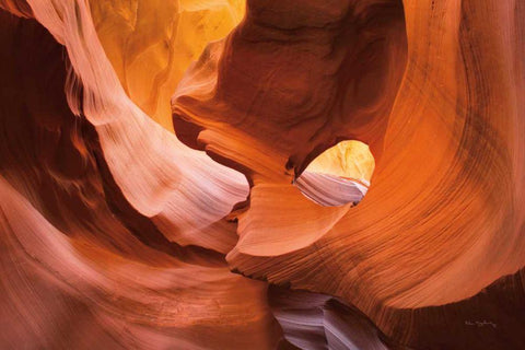 Lower Antelope Canyon X White Modern Wood Framed Art Print with Double Matting by Majchrowicz, Alan