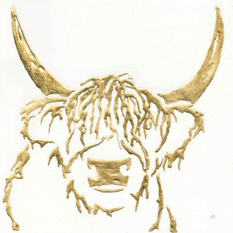 Gilded Highlander I Gold Ornate Wood Framed Art Print with Double Matting by Paschke, Chris