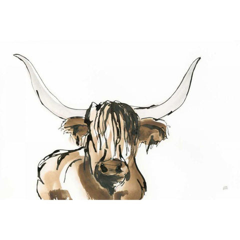 Highlander II Black Modern Wood Framed Art Print by Paschke, Chris