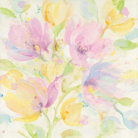 Its Spring White Modern Wood Framed Art Print with Double Matting by Hristova, Albena