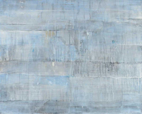 Layers White Modern Wood Framed Art Print with Double Matting by Hristova, Albena