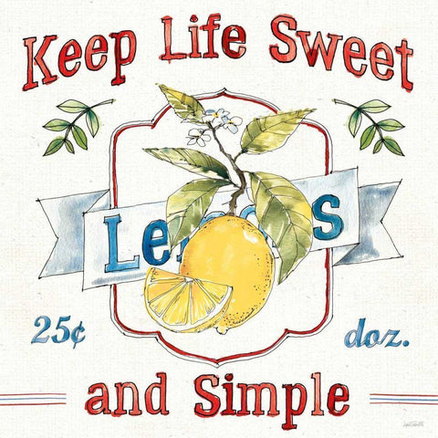 Fruit Stand II Gold Ornate Wood Framed Art Print with Double Matting by Tavoletti, Anne