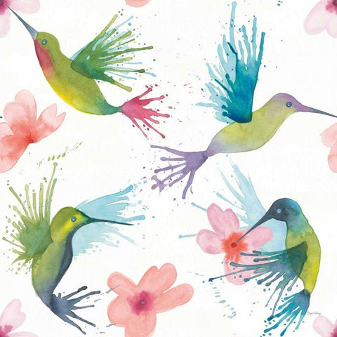 Flit Pattern III White Modern Wood Framed Art Print by DeNeige, Elyse