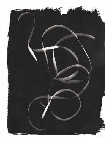 Nature By The Lake Ribbon I BW White Modern Wood Framed Art Print with Double Matting by Rhue, Piper