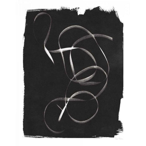 Nature By The Lake Ribbon I BW Black Modern Wood Framed Art Print with Double Matting by Rhue, Piper