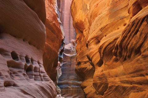 Buckskin Gulch V White Modern Wood Framed Art Print with Double Matting by Majchrowicz, Alan