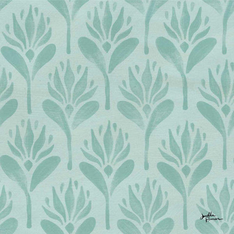Spring Botanical Pattern VA White Modern Wood Framed Art Print by Penner, Janelle