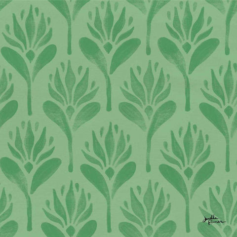 Spring Botanical Pattern VC White Modern Wood Framed Art Print by Penner, Janelle