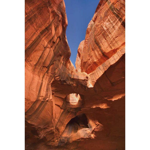Neon Canyon I Black Modern Wood Framed Art Print with Double Matting by Majchrowicz, Alan